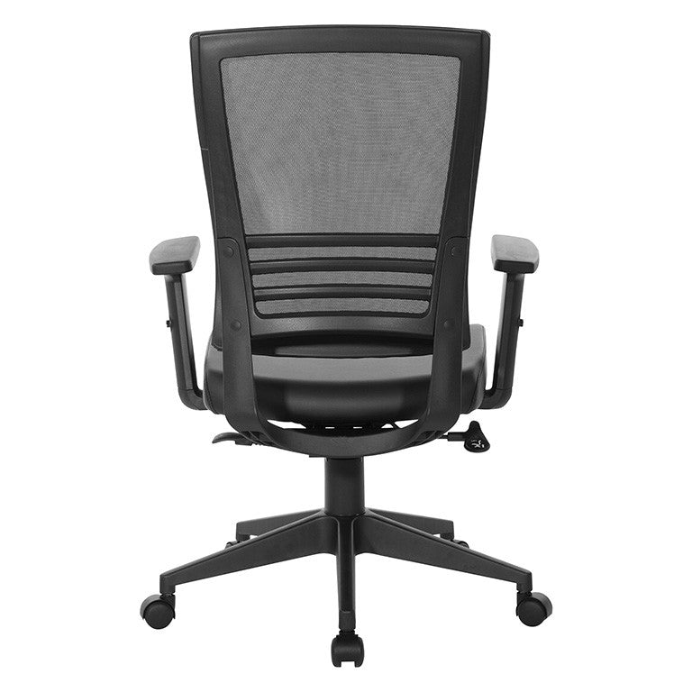 Valiant Products Arthur ergonomic office chair with black breathable mesh back, adjustable arms, and rolling base.