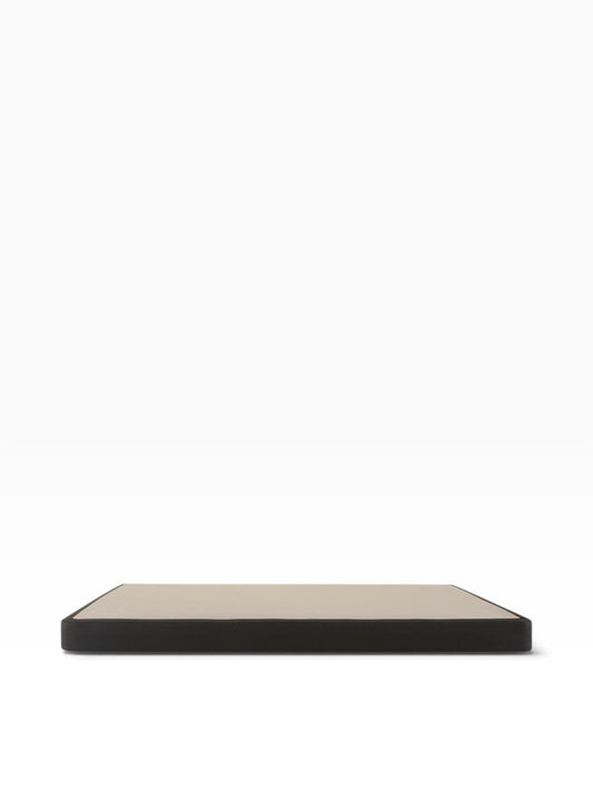 Valiant Products 5.5-inch no-skid mattress foundation with a neutral beige top and dark grey border.