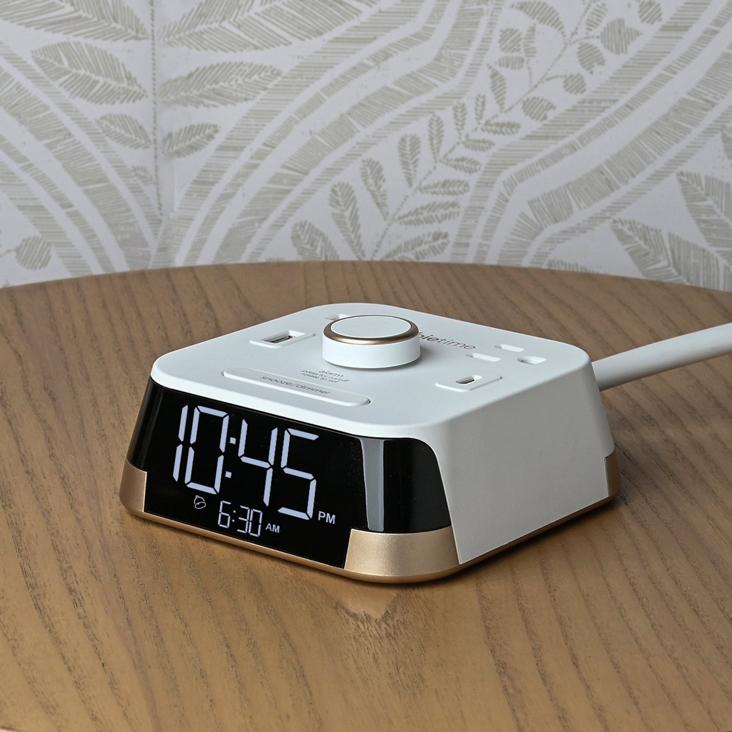 CubieTime Charging Alarm Clock with Outlets and USB Ports