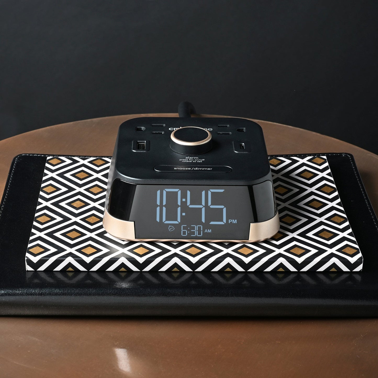 CubieTime Charging Alarm Clock with Outlets and USB Ports