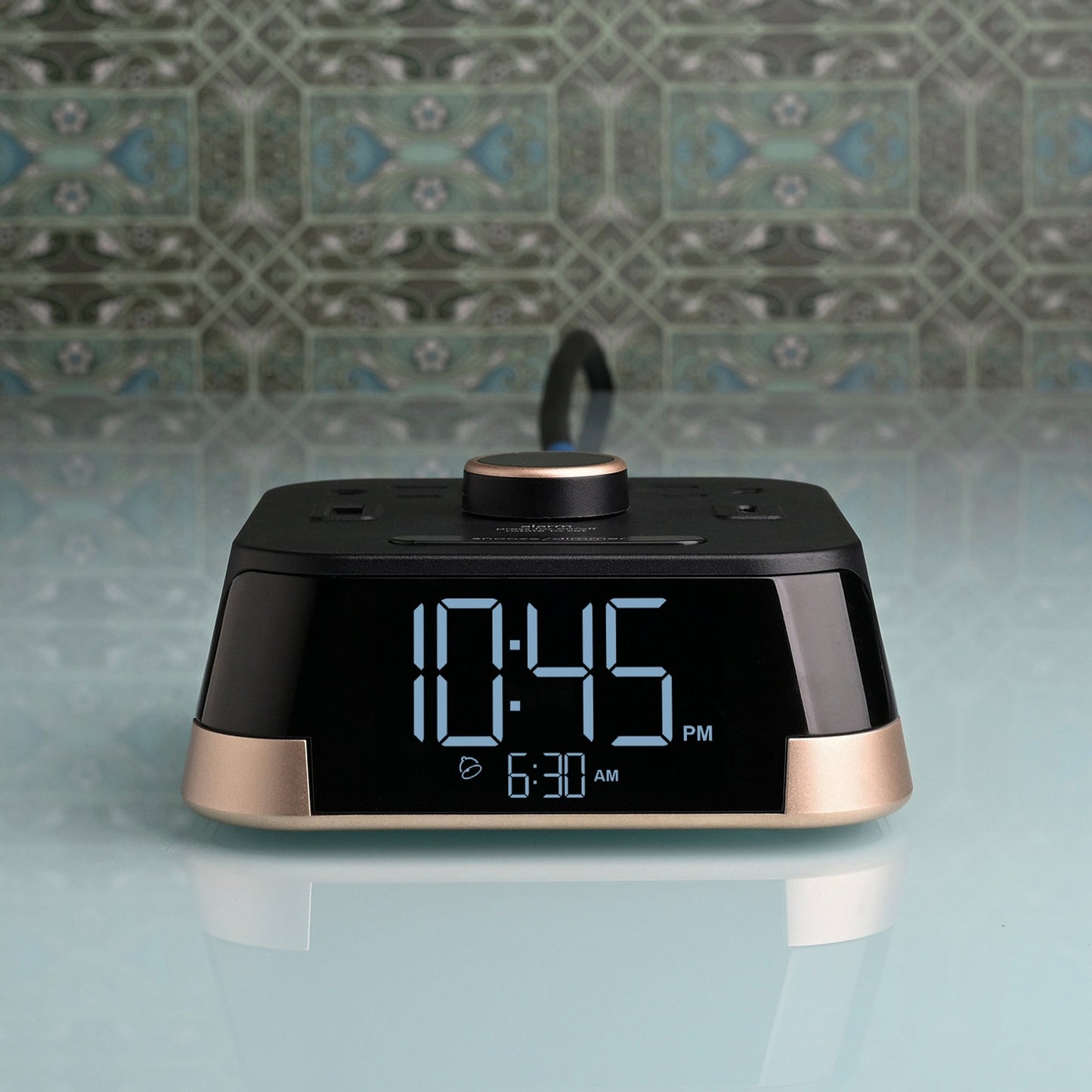 CubieTime Charging Alarm Clock with Outlets and USB Ports