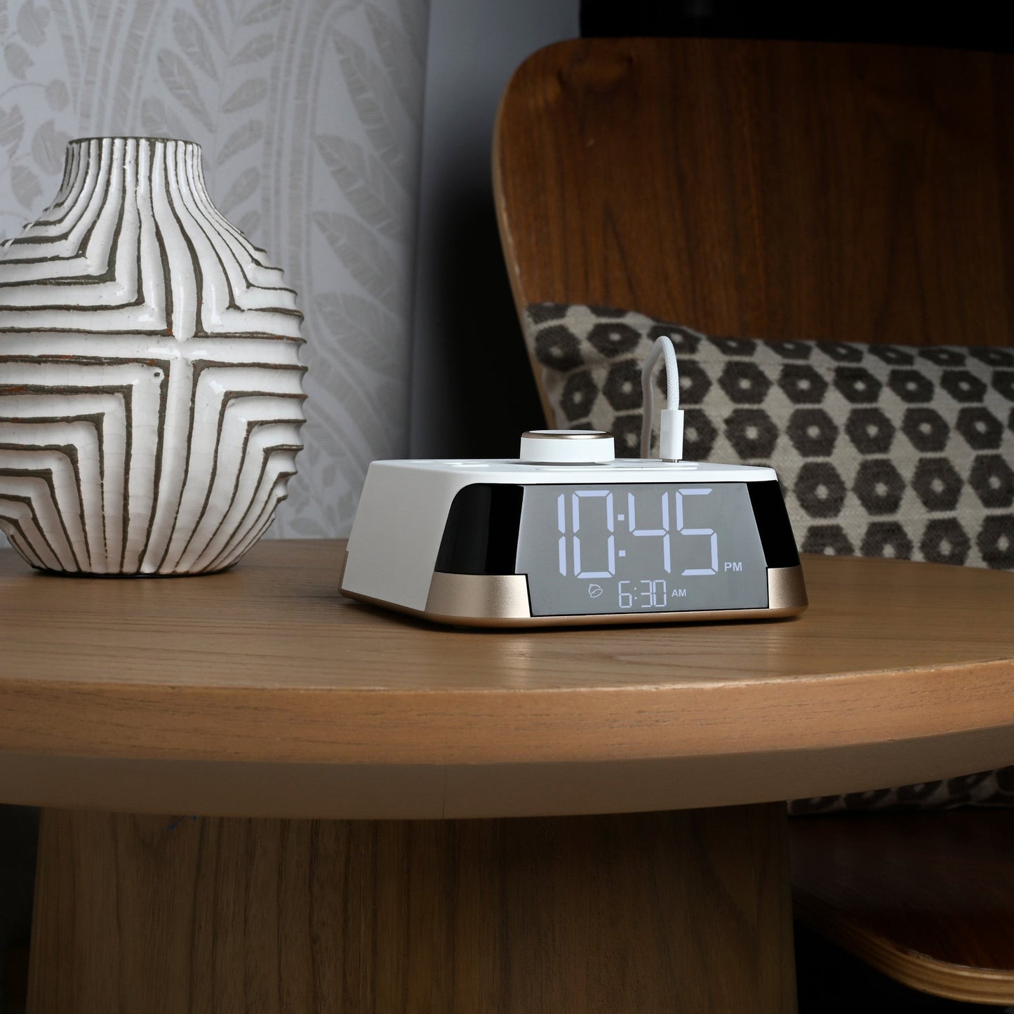 CubieTime Charging Alarm Clock with Outlets and USB Ports