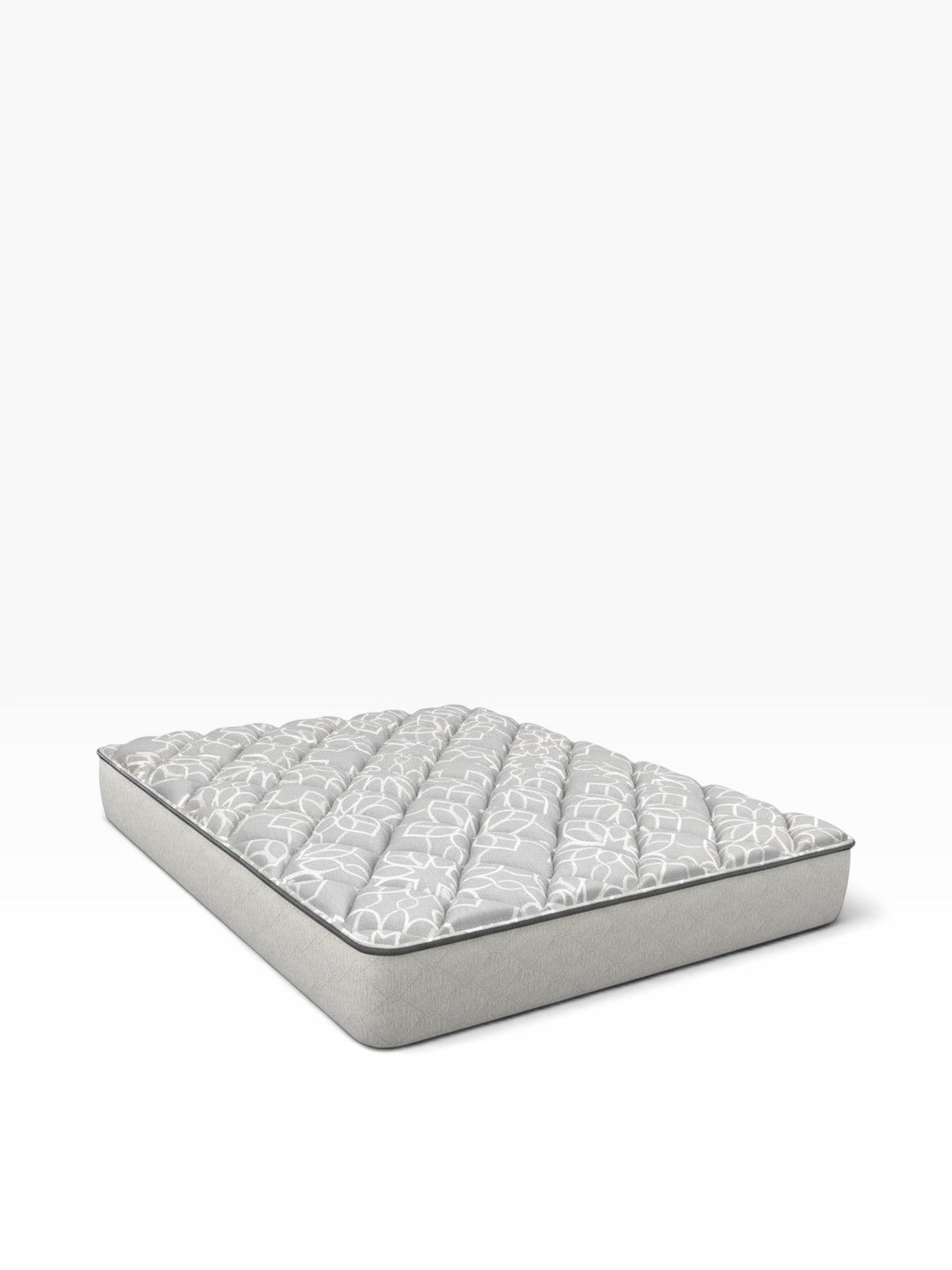Valiant Products Albany 10-inch two-sided foam mattress with a grey patterned top and solid grey sides