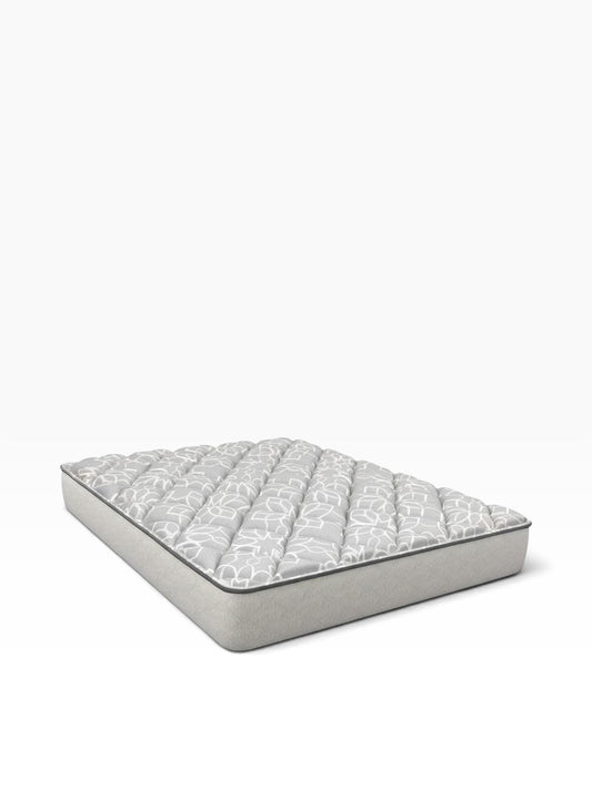 Valiant Products Albany 10-inch two-sided foam mattress with a grey patterned top and solid grey sides