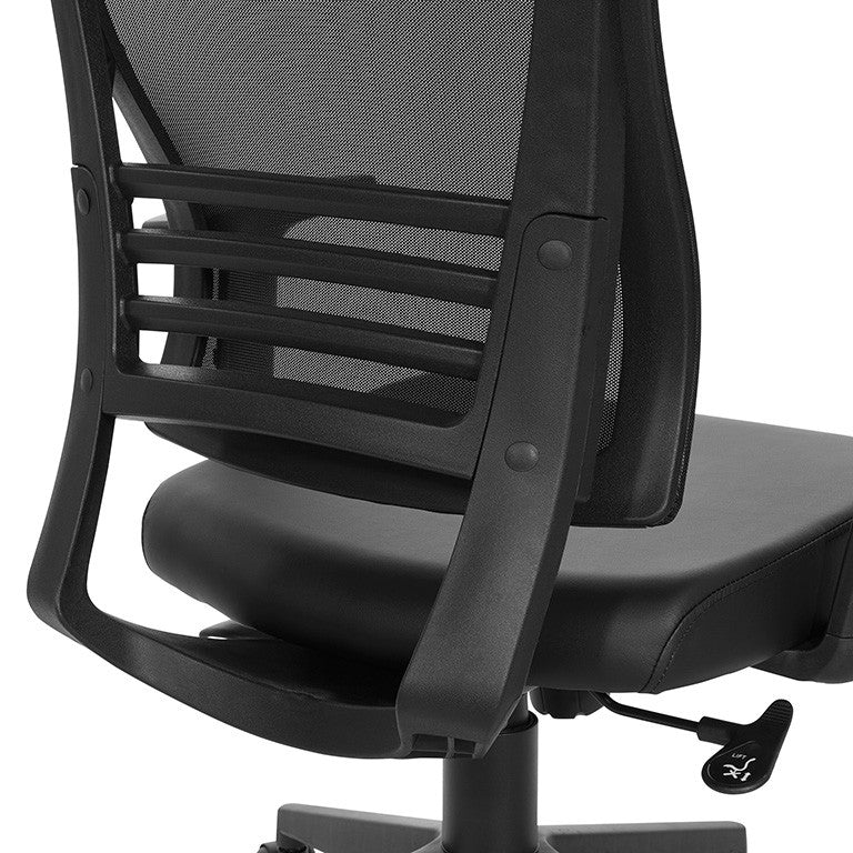 Valiant Products Arthur ergonomic office chair featuring a black breathable mesh back with built-in lumbar support.