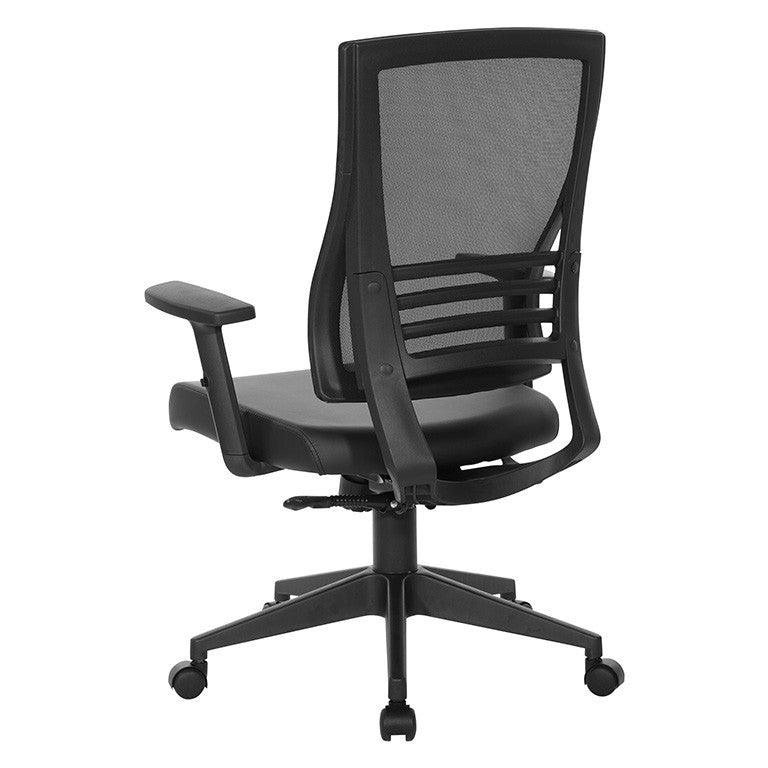 Valiant Products Arthur ergonomic office chair featuring a black mesh back, padded arms, and a durable rolling base.