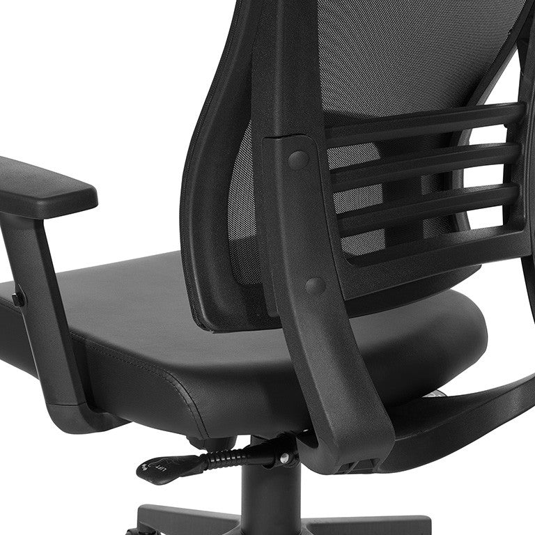 Valiant Products Arthur ergonomic office chair featuring a black breathable mesh back and padded seat with lumbar support