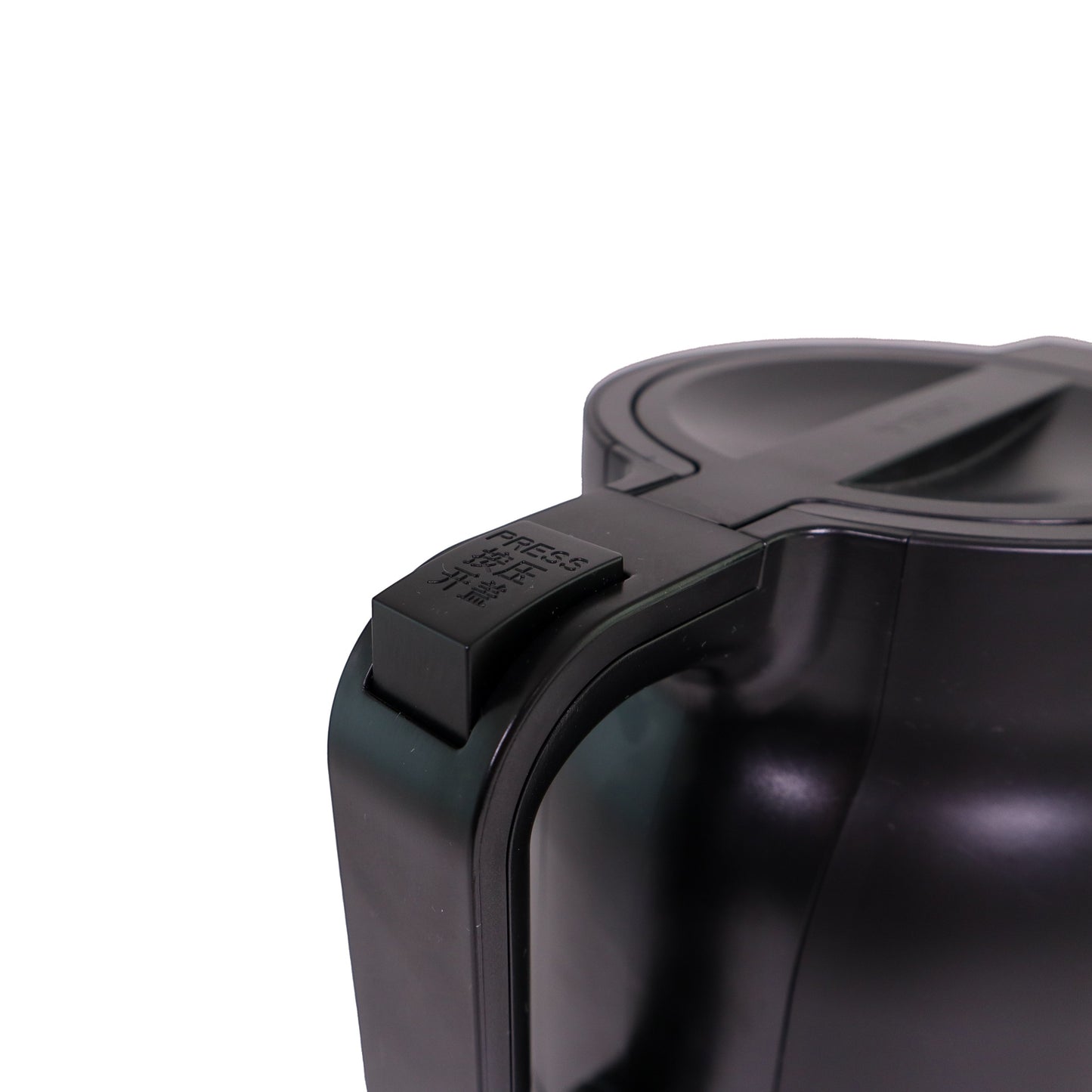 Valiant Products K-100 black electric kettle handle with press-to-open lid button for hospitality use