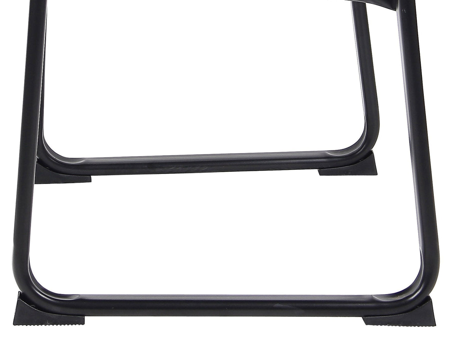 Valiant Products Conrad black powder-coated tubular steel sled base for guest chair