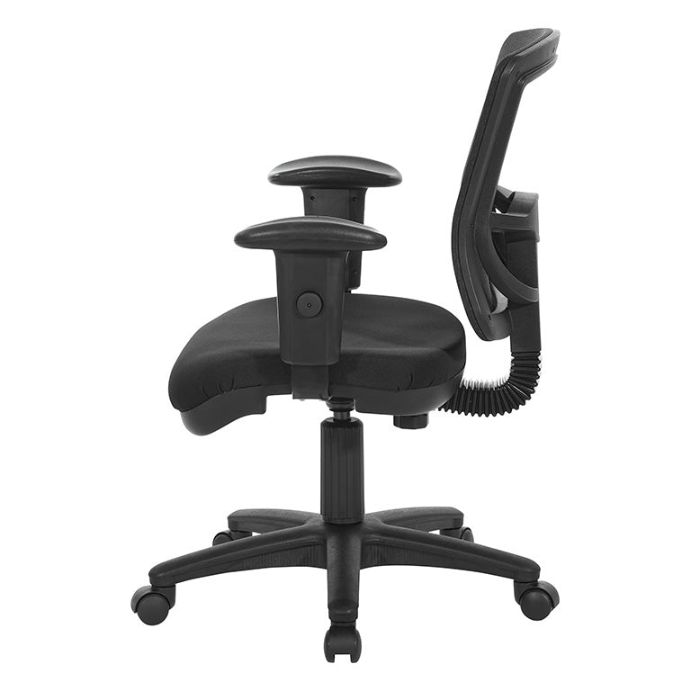Valiant Products Bounty black ergonomic office chair with breathable mesh back, lumbar support, and adjustable arms.
