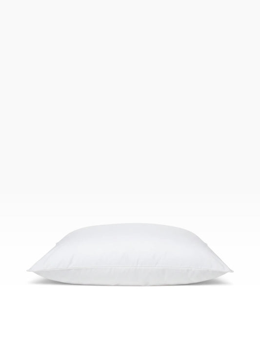 Valiant Products white Brentwood cluster fiber pillow with a soft cotton-polyester blend and durable overlock stitching.