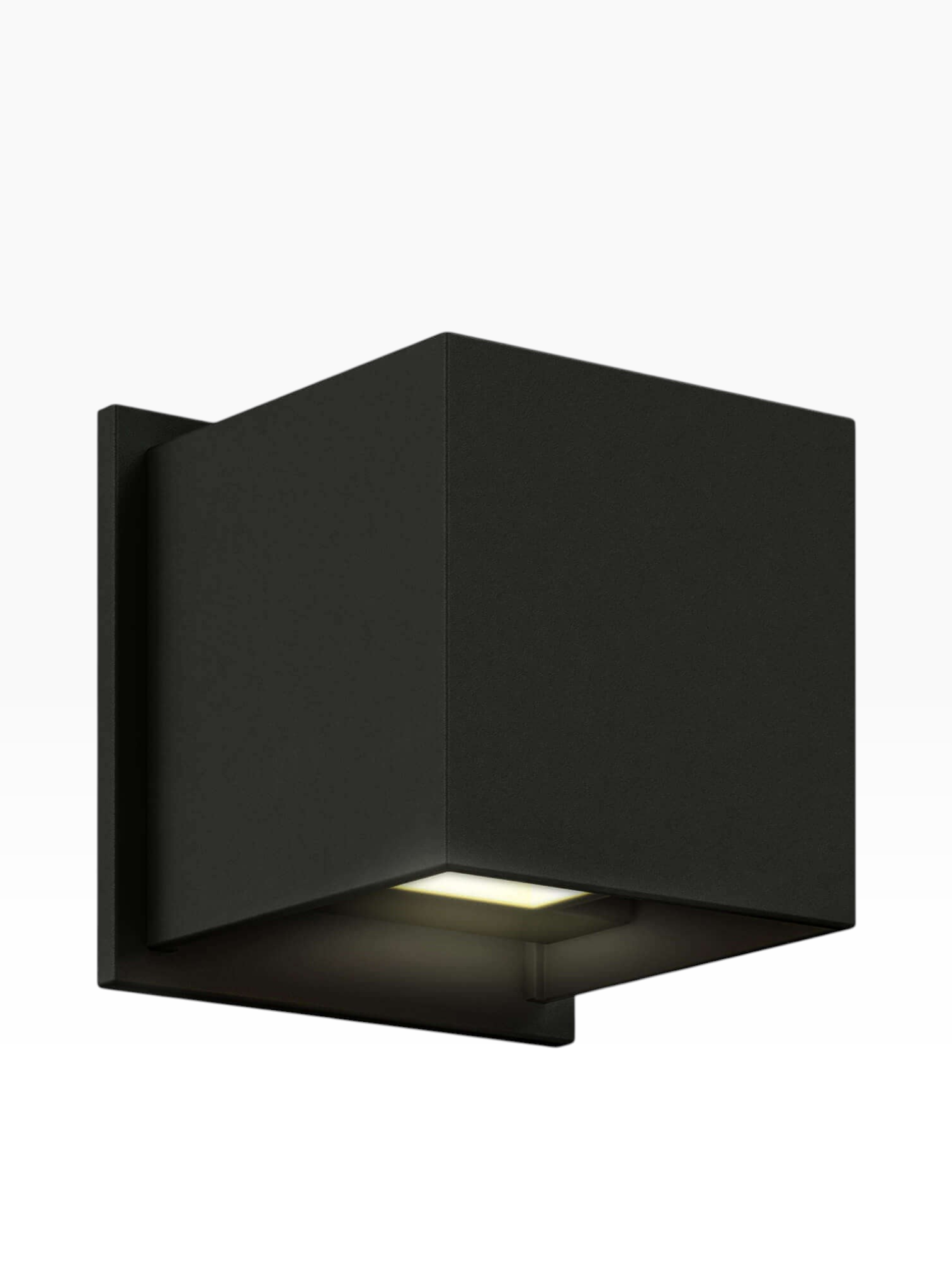 Valiant Products Central Wall Sconce in matte black with silver grey accents and integrated LED light source.