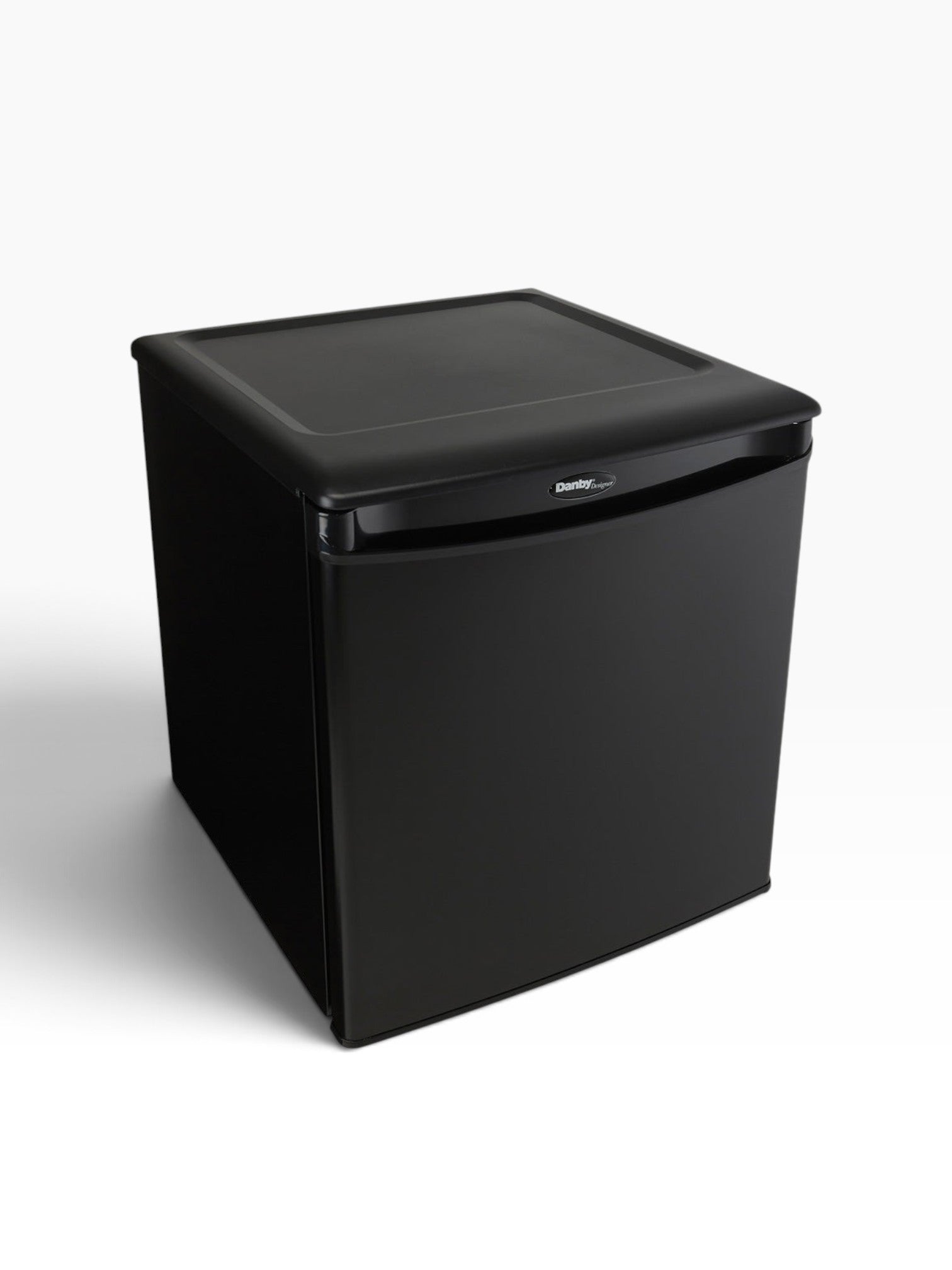 Valiant Products Danby Designer 1.7 cu. ft. compact black refrigerator with a scratch-resistant worktop.