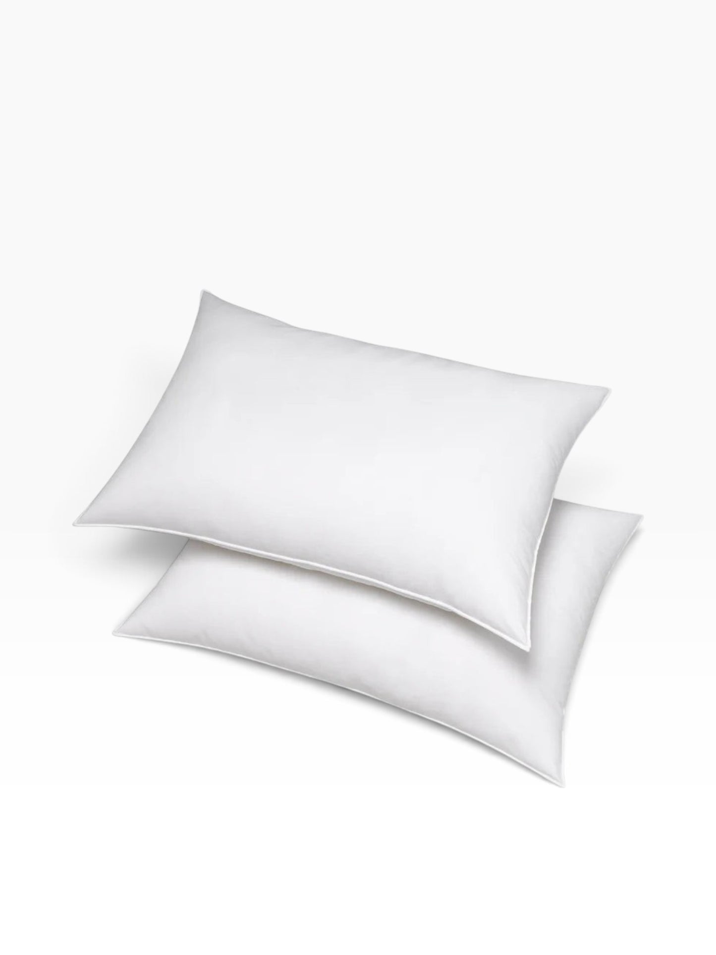 Valiant Products Five Star firm gel pillows in white with piped edges, featuring a plush and supportive design.