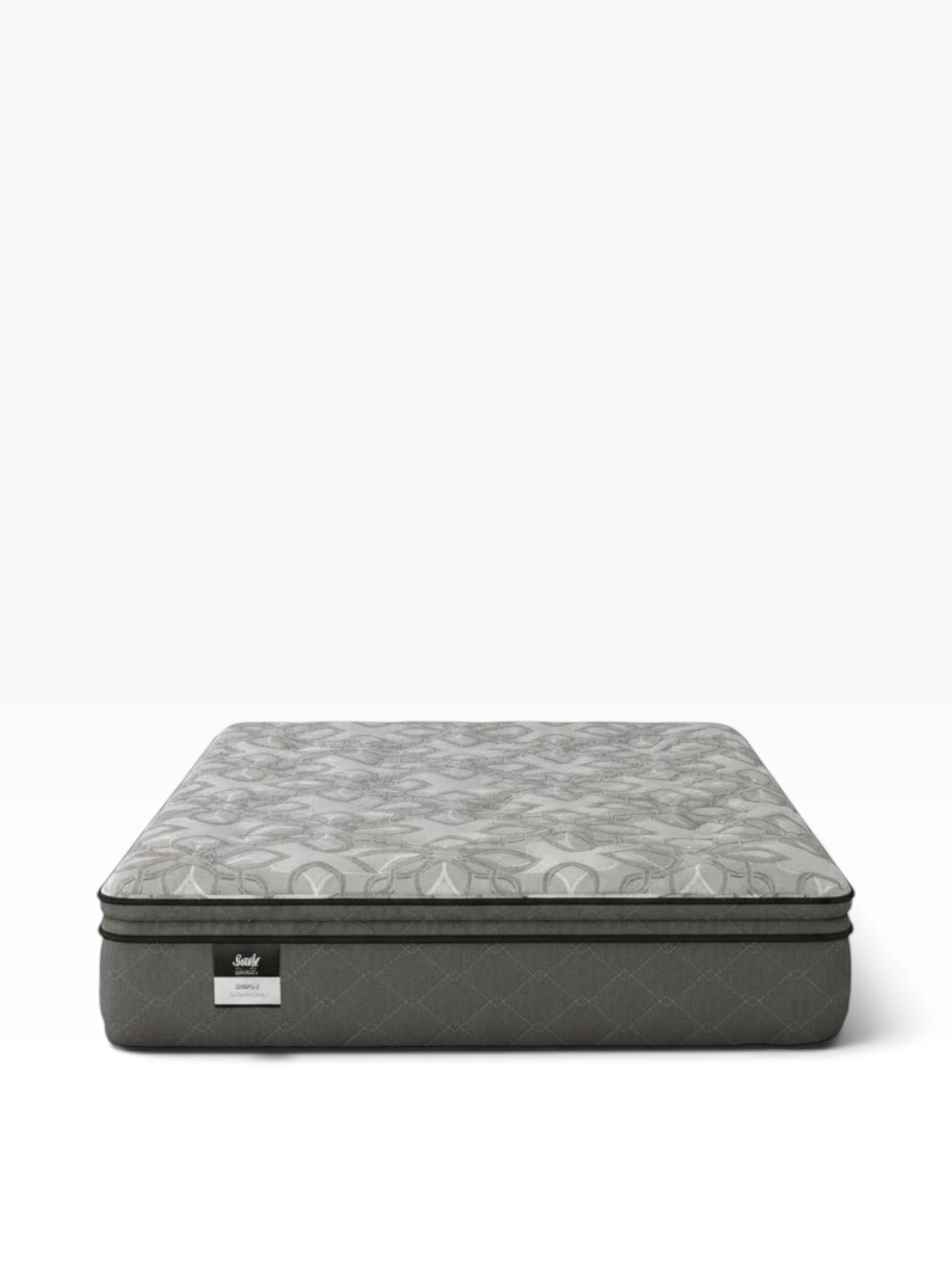 Valiant Products Sealy Posturepedic Gaffney 13-inch soft Euro pillowtop mattress with grey patterned knit fabric