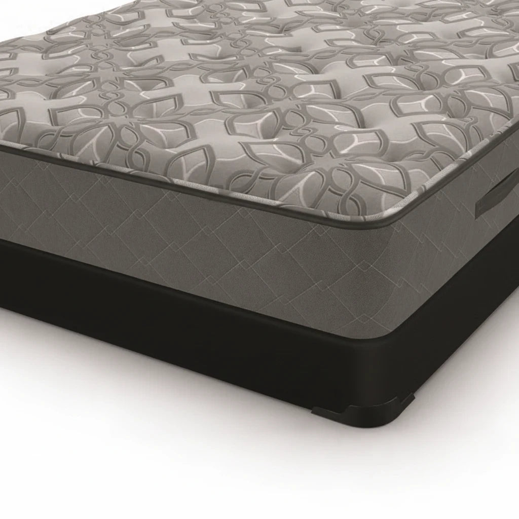 Valiant Products Gaffney 13-inch soft tight top mattress with grey patterned knit fabric and side handles