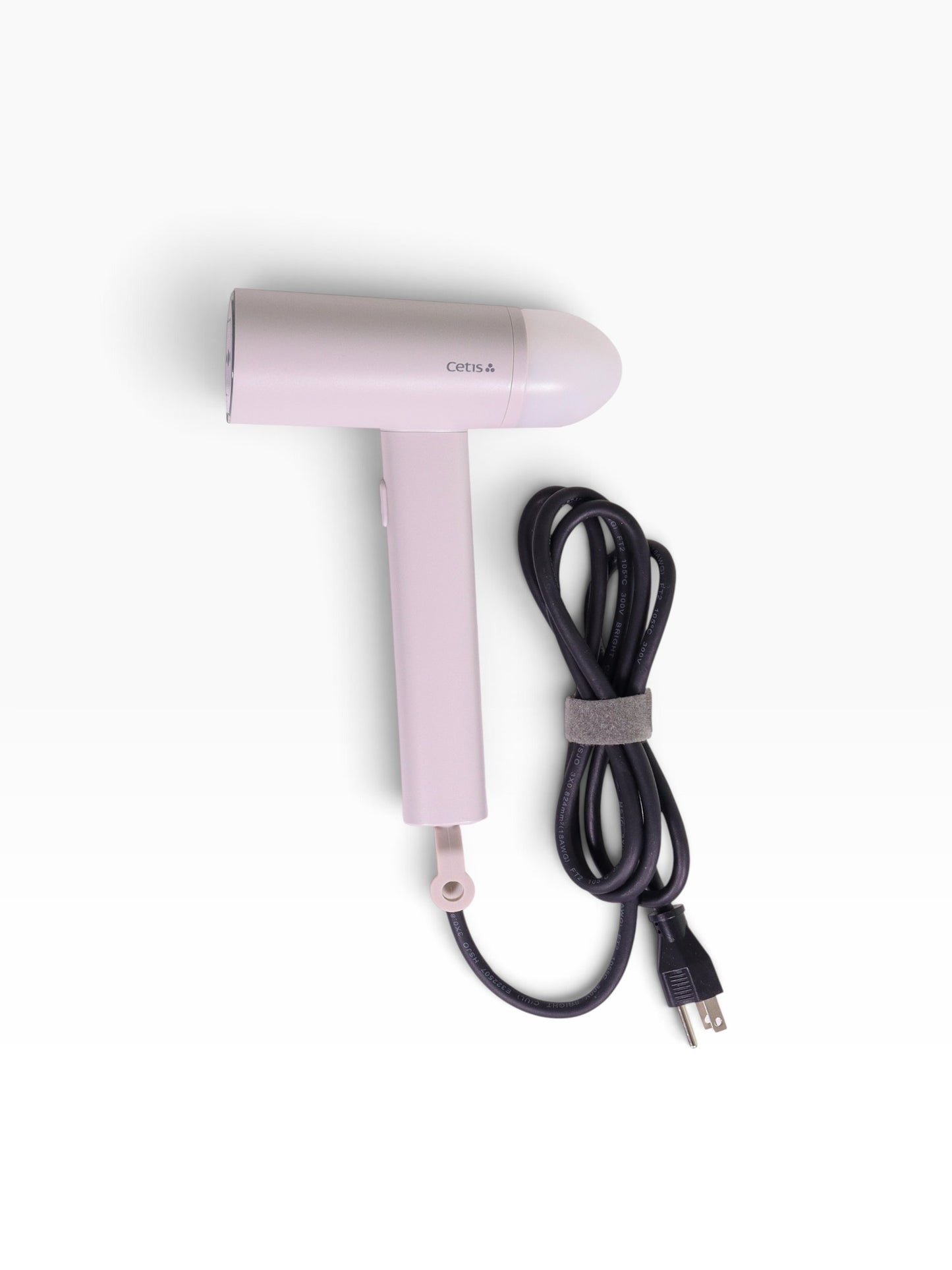 Valiant Products handheld garment steamer in gray with a non-stick base plate and long power cord for easy use