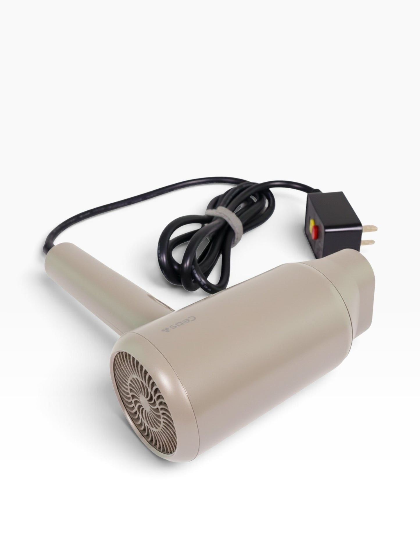 Valiant Products 1875 watt handheld hotel hair dryer in grey with a black power cord and safety plug.