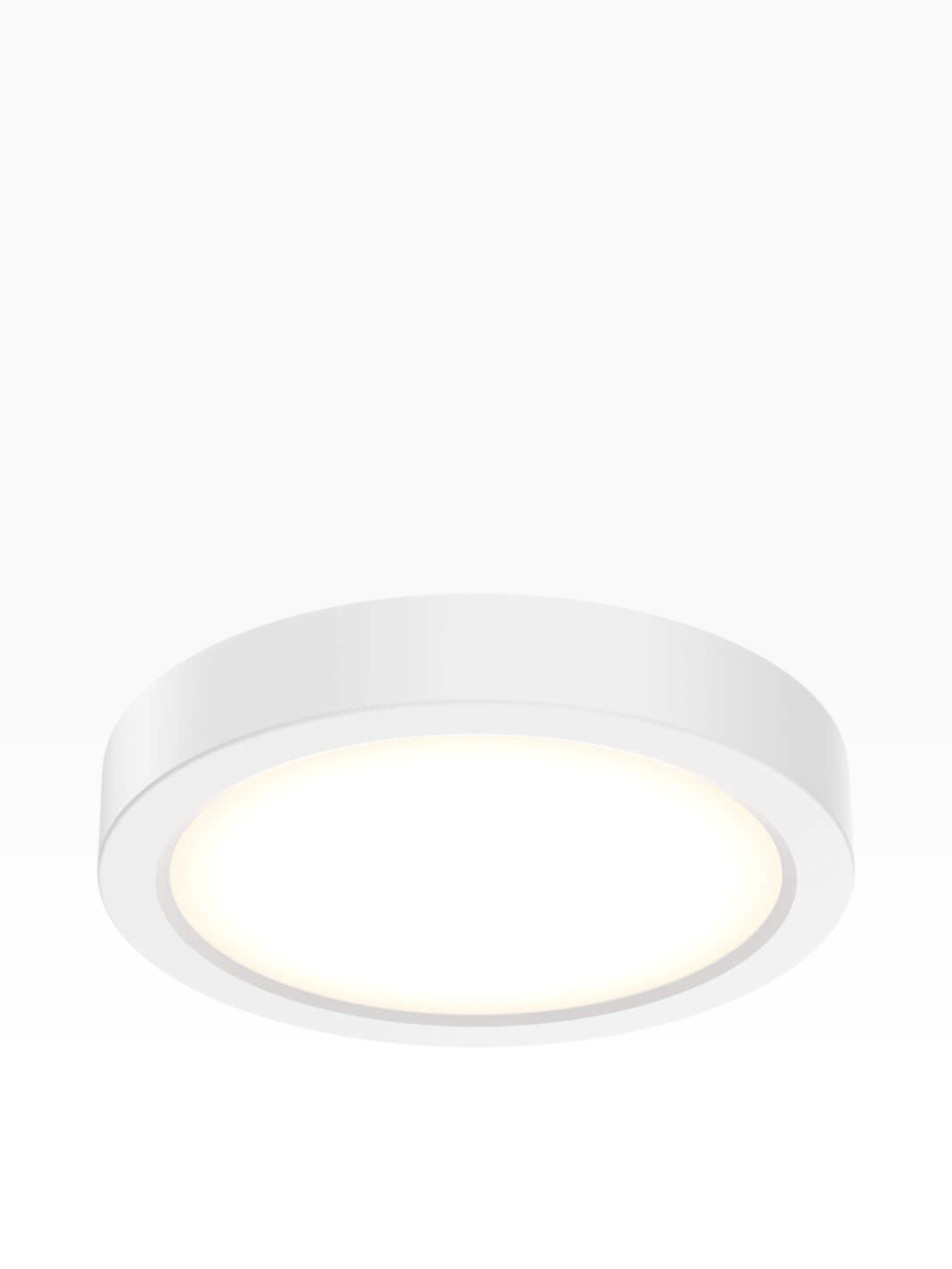 Valiant Products Portal LED flush mount light in matte white with a low-profile circular design.