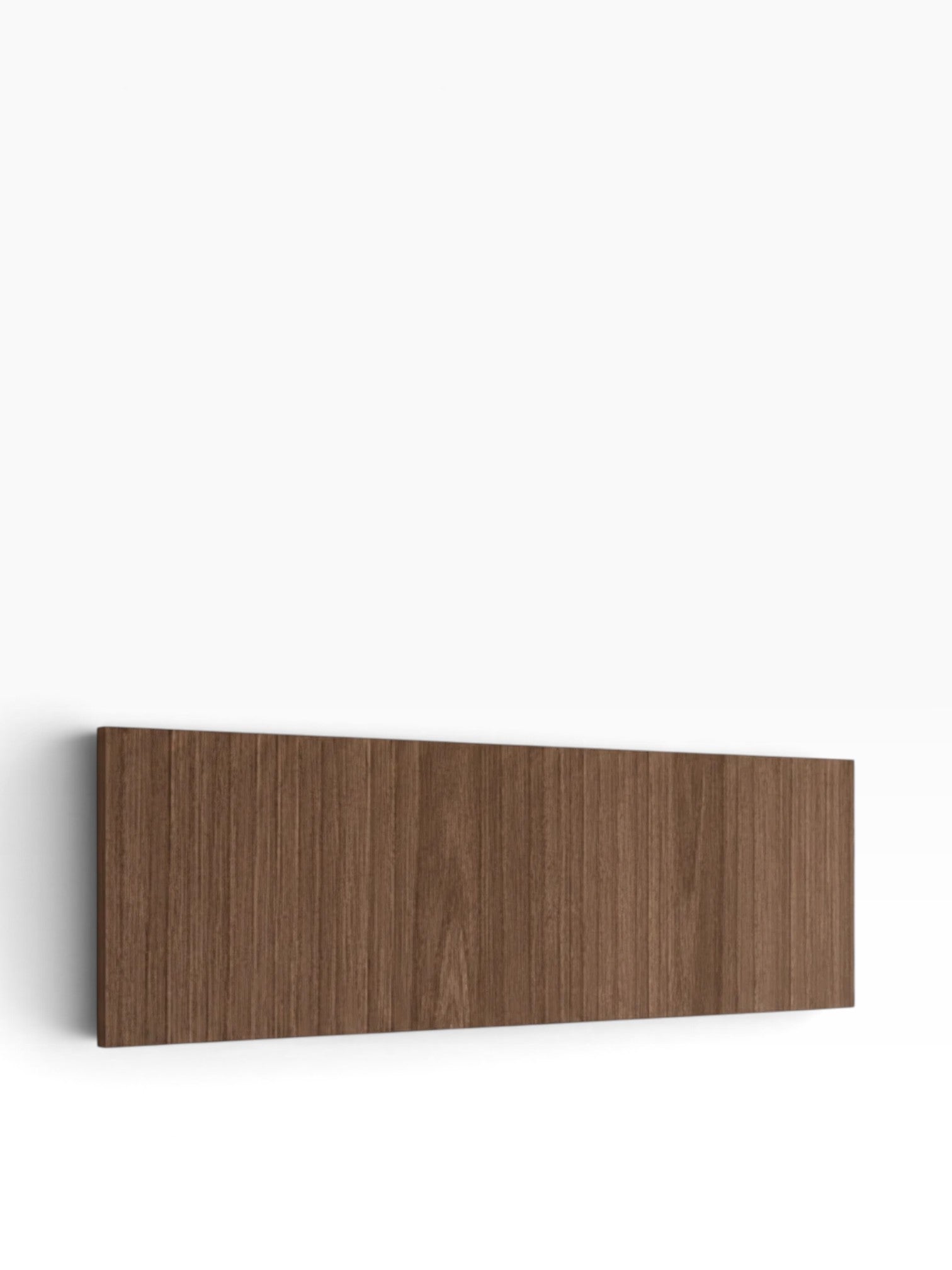 Valiant Products queen headboard in a minimalist horizontal wood design with a rich natural grain finish.