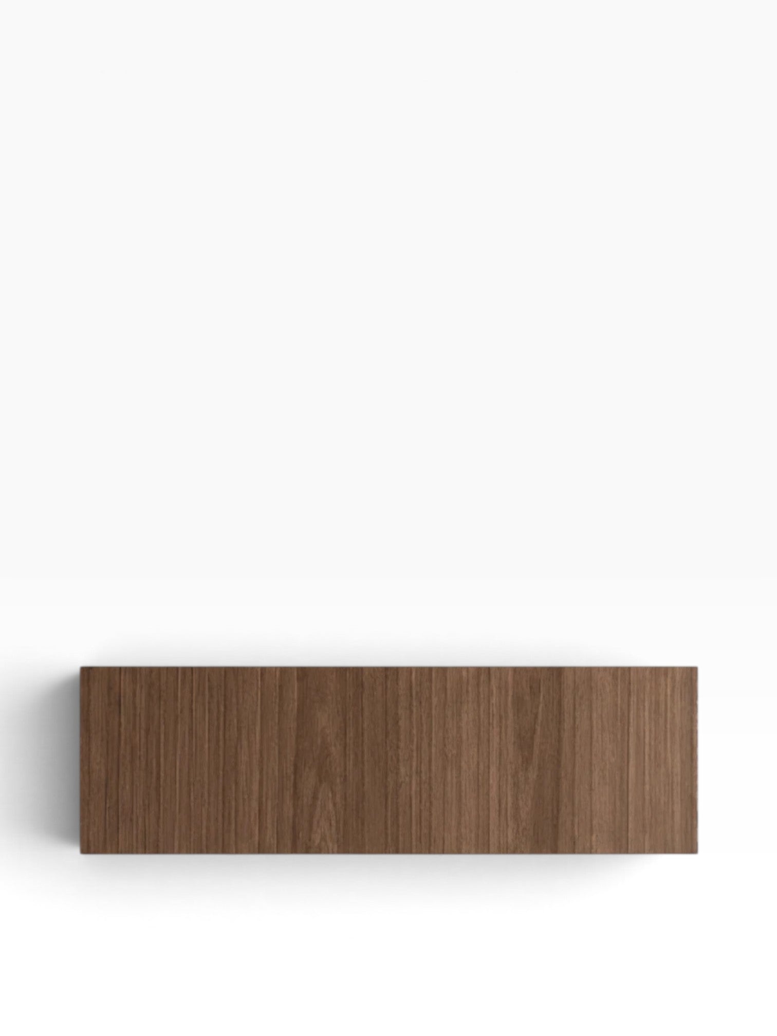 Valiant Products queen headboard in a minimalist dark wood finish with a clean horizontal linear design.
