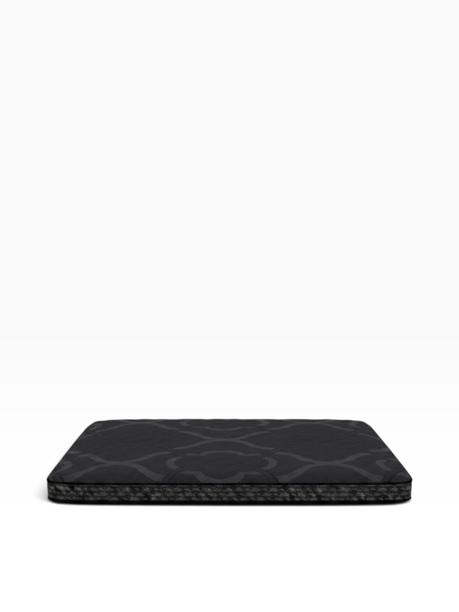 Valiant Products flat pack sofa sleeper mattress with black damask fabric and cooling gel memory foam layer