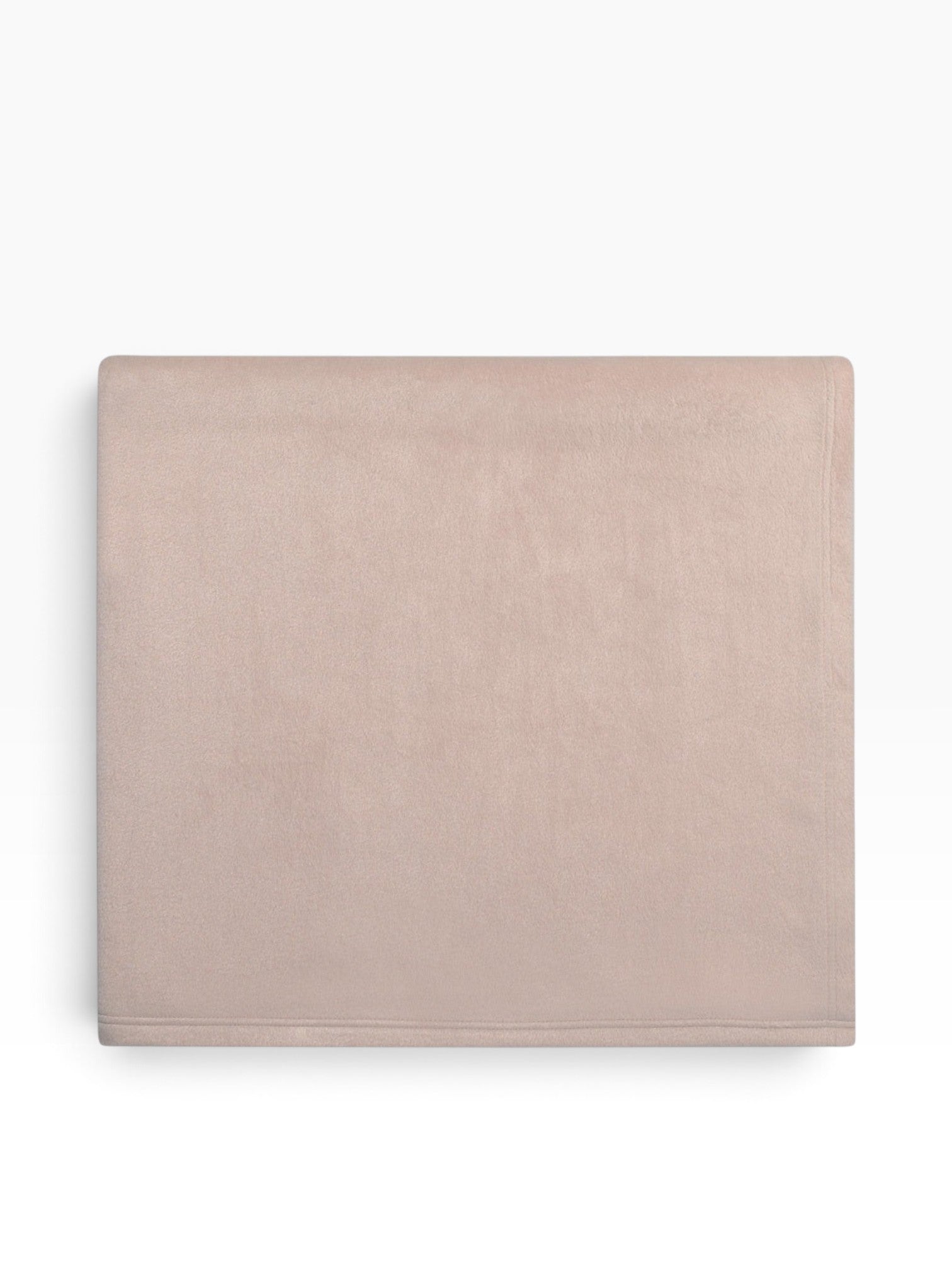 Valiant Products tan microfiber Super Fleece blanket with low pile texture and durable triple-needle stitched hem.