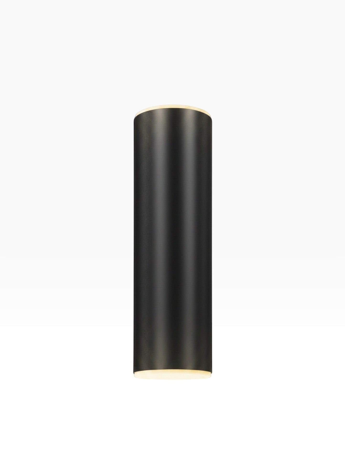 Valiant Products Totem wall sconce featuring a sleek cylindrical matte black LED light fixture.