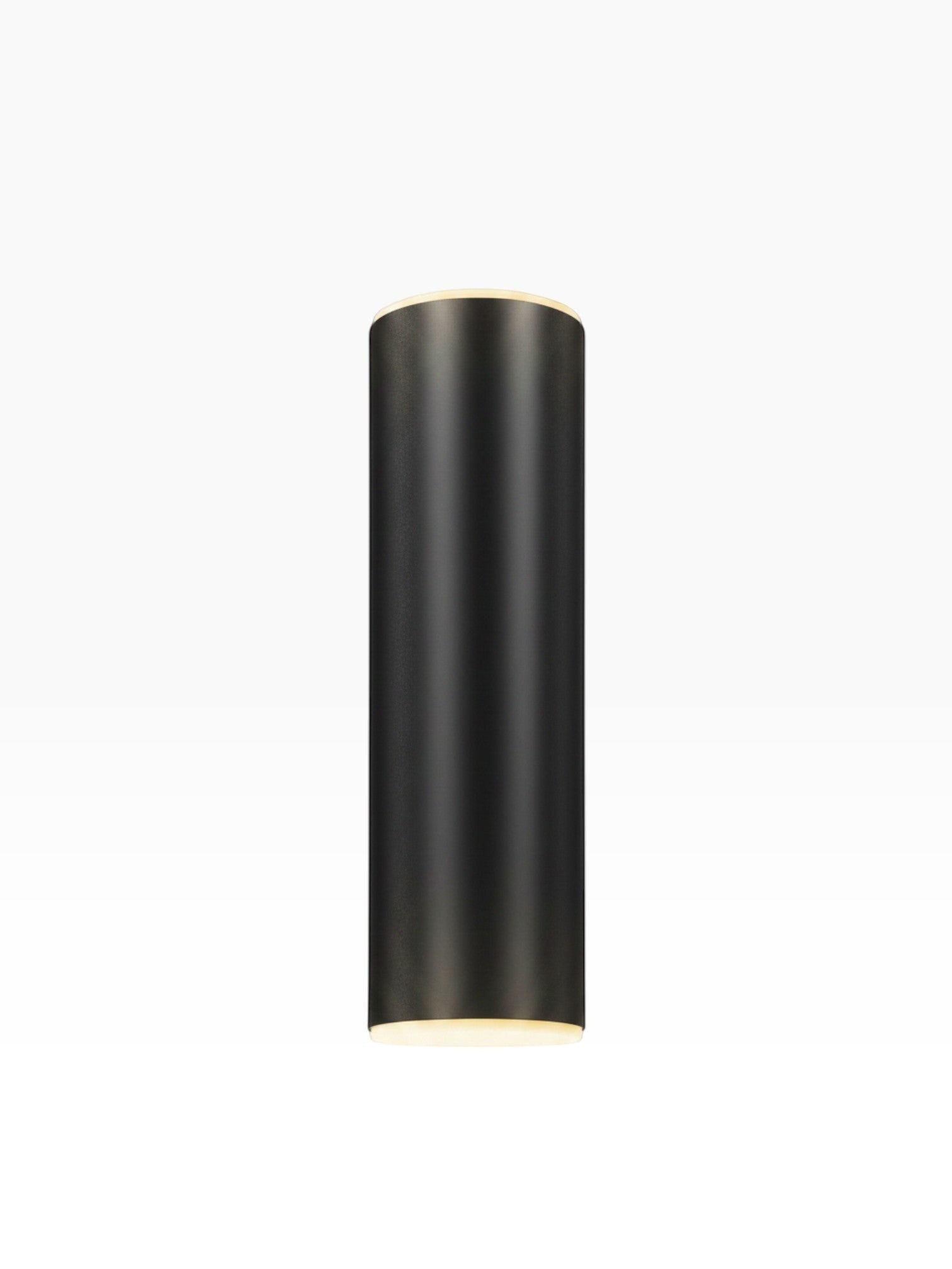 Valiant Products Totem wall sconce featuring a sleek cylindrical matte black LED light fixture.