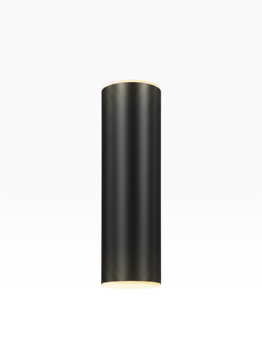 Valiant Products Totem wall sconce featuring a sleek cylindrical matte black LED light fixture.