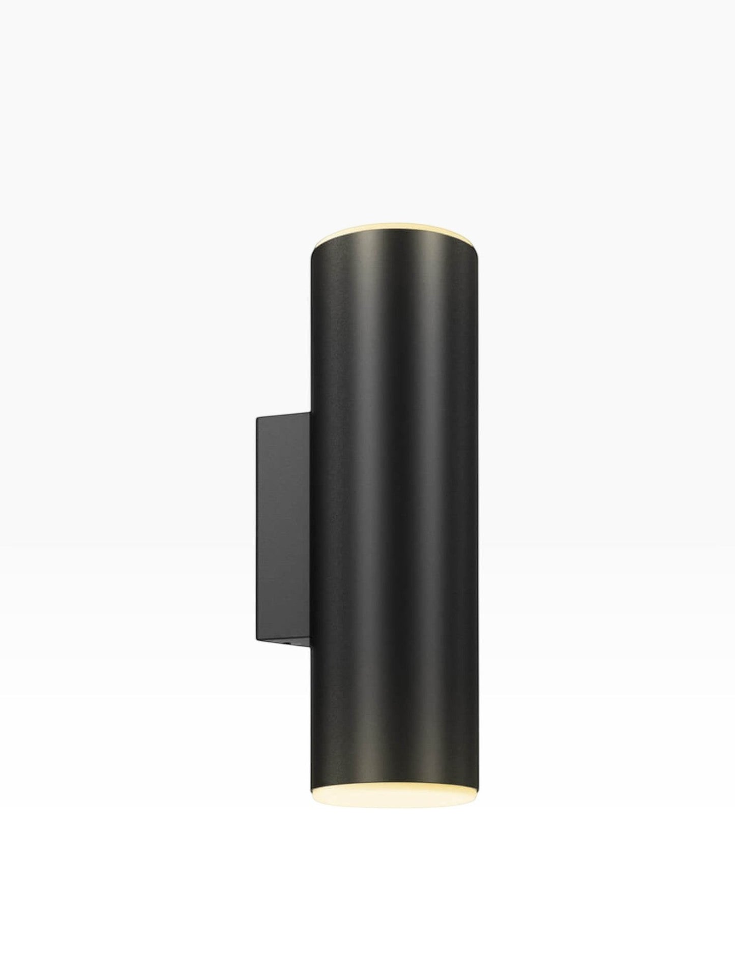 Valiant Products Totem wall sconce featuring a sleek matte black cylindrical LED light fixture for modern interiors.
