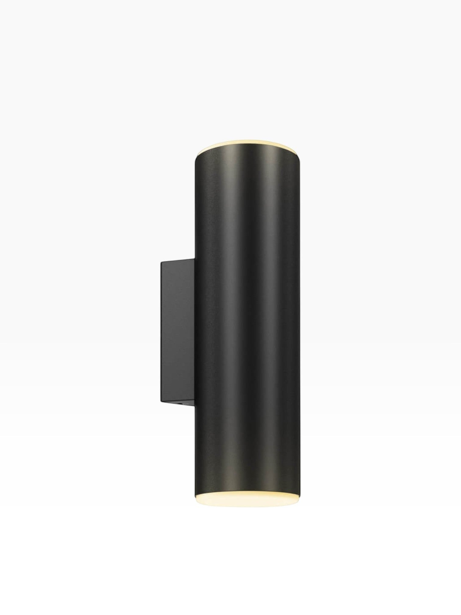 Valiant Products Totem wall sconce featuring a sleek matte black cylindrical LED light fixture for modern interiors.
