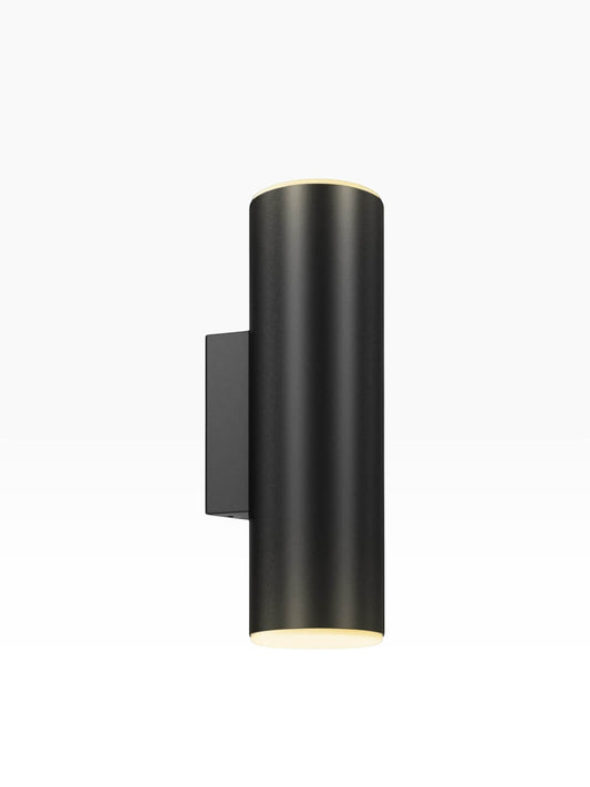 Valiant Products Totem wall sconce featuring a sleek matte black cylindrical LED light fixture for modern interiors.