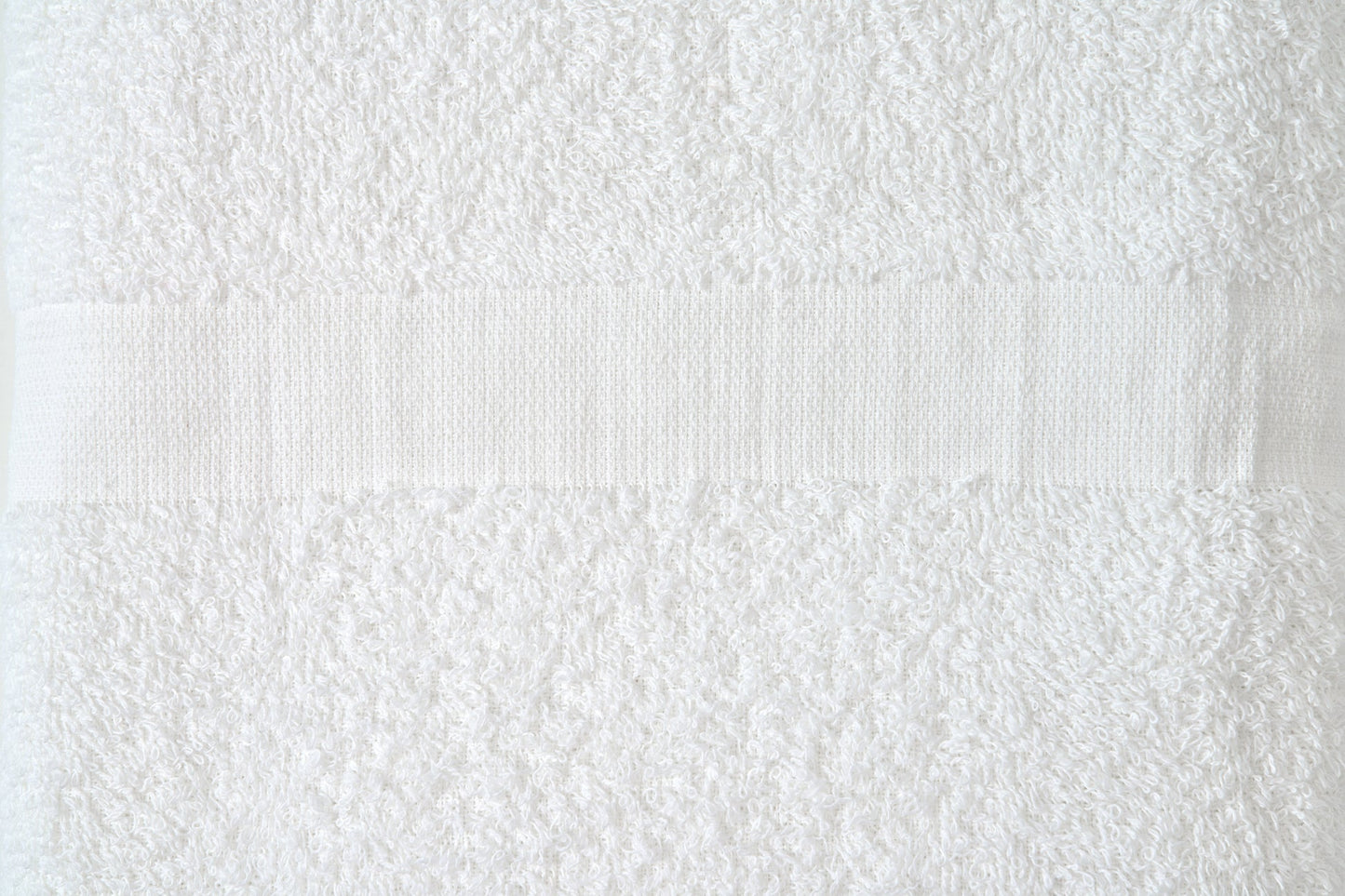 Valiant Products white Unity CAM border hand towel featuring plush cotton loops and a classic institutional design