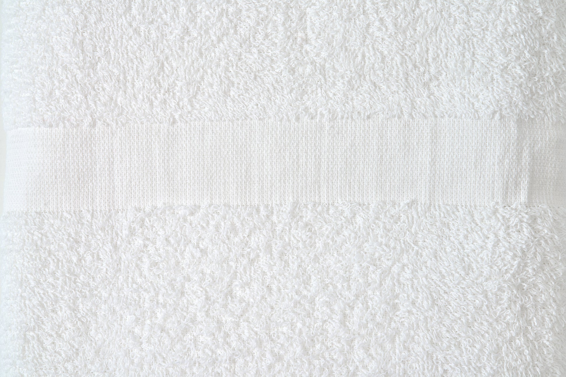 Valiant Products white Unity CAM border hand towel featuring plush cotton loops and a classic institutional design