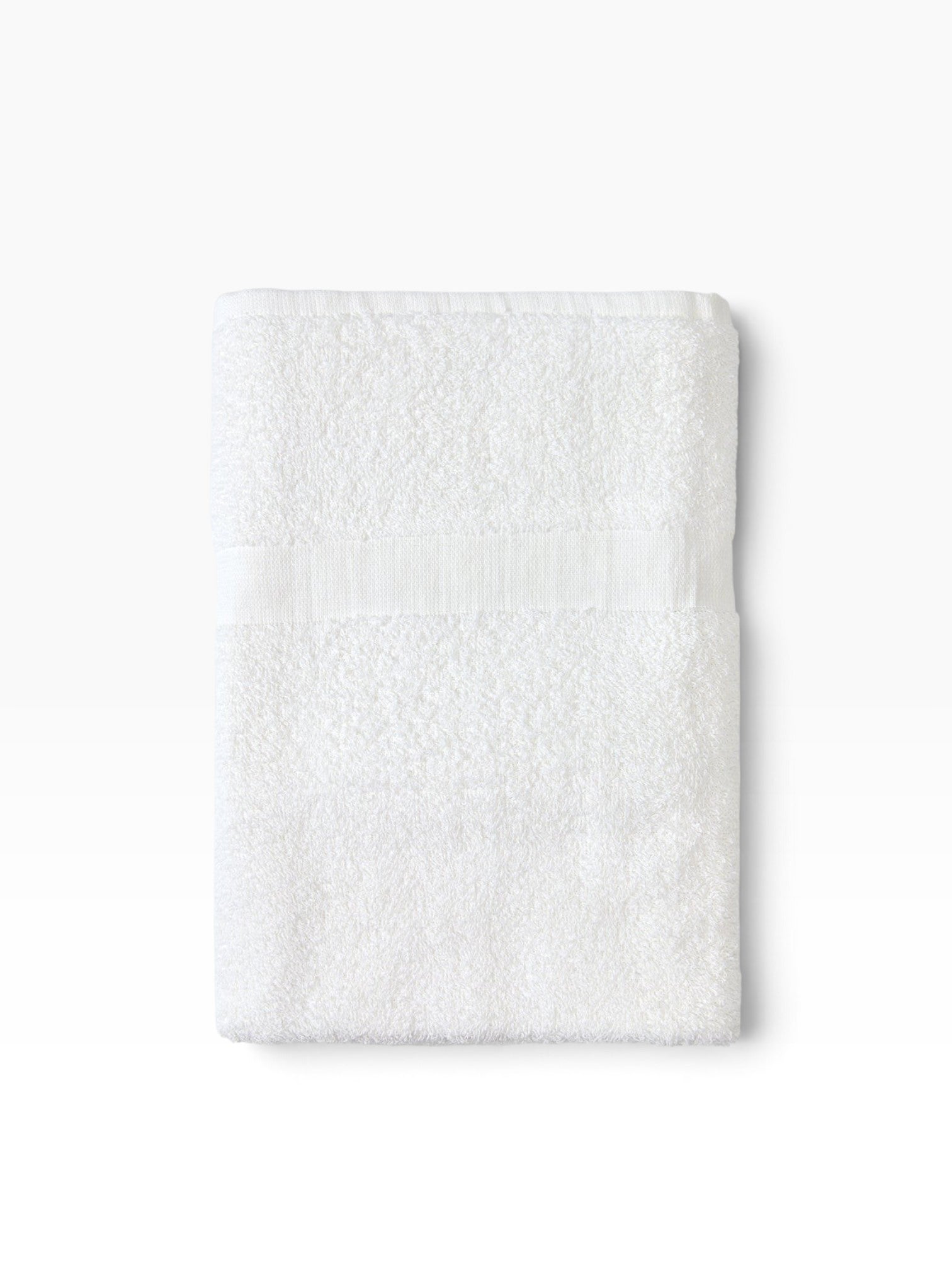 Valiant Products white cotton blend wash cloth with a durable CAM border terry weave design.