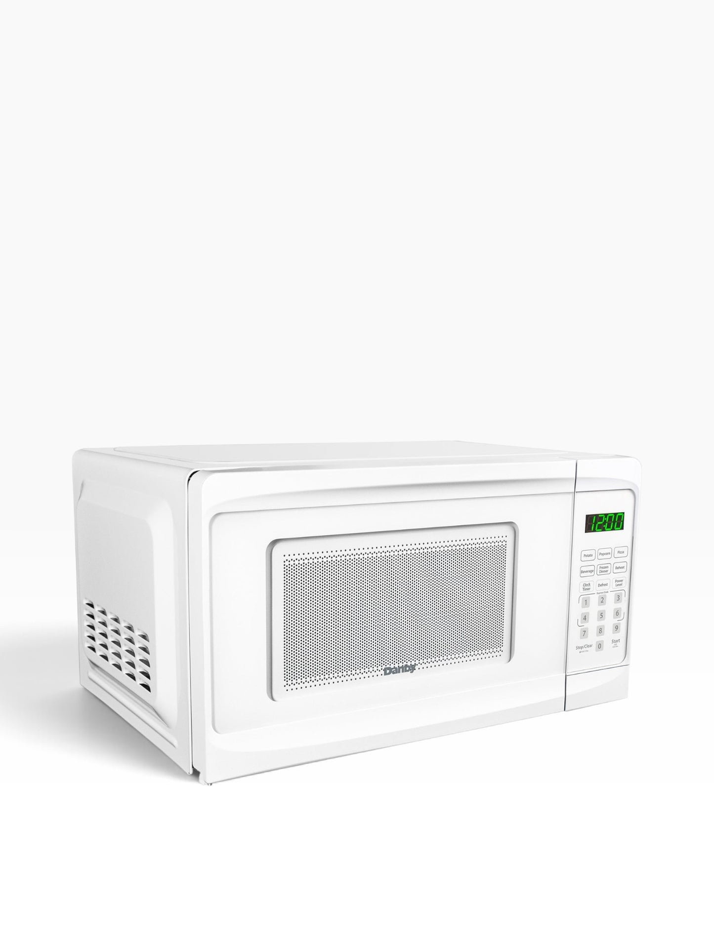 Valiant Products white Danby 0.7 cu. ft. countertop microwave with digital display and child safety lock