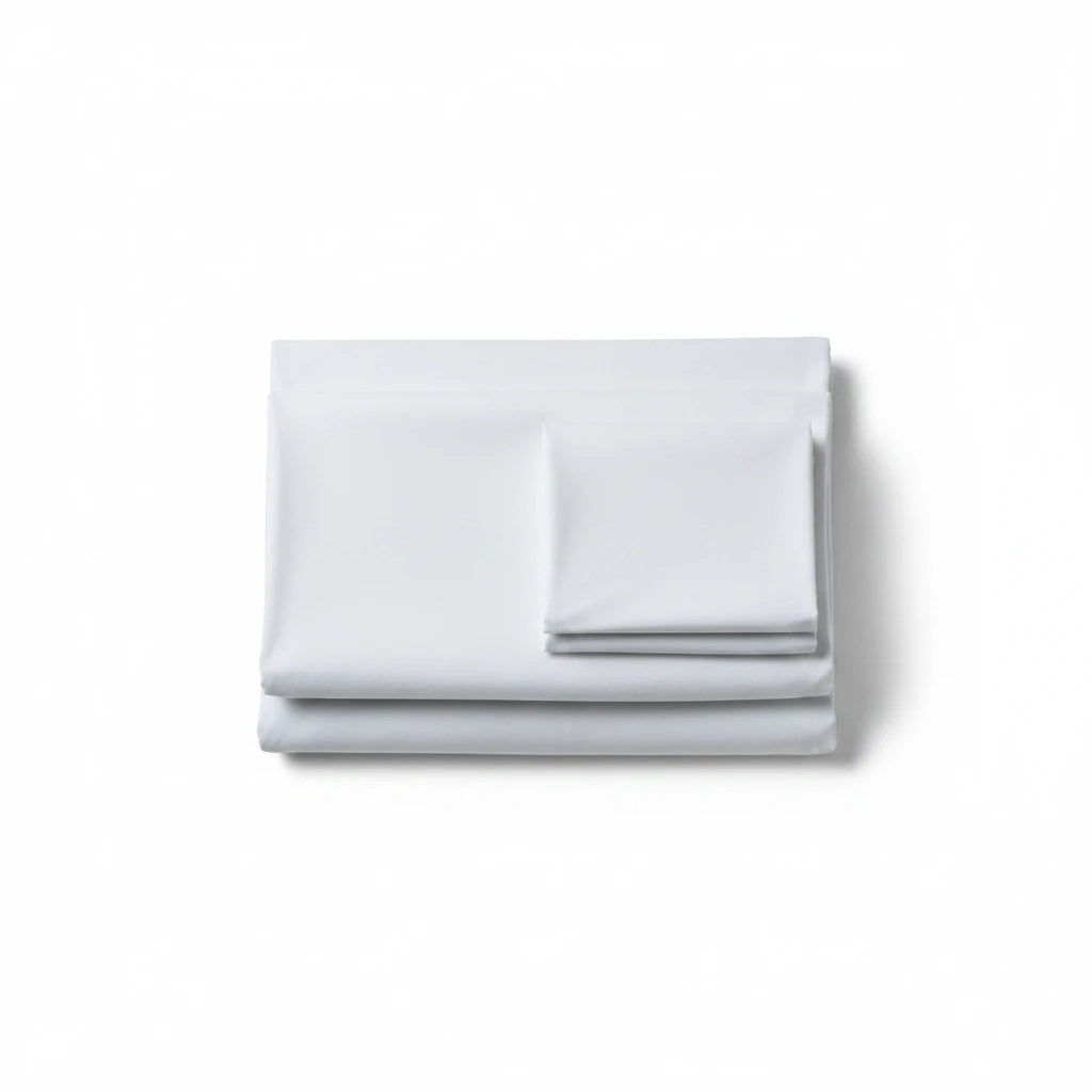 Valiant Products New Era white 180 thread count percale fitted sheet set with durable cotton polyester blend fabric