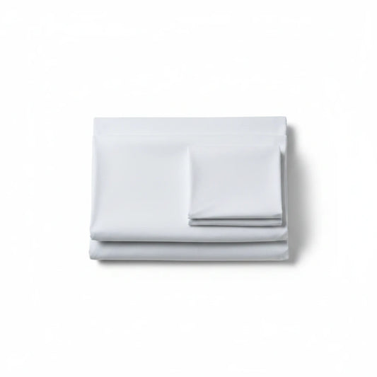 Valiant Products New Era white 180 thread count percale fitted sheet set with durable cotton polyester blend fabric