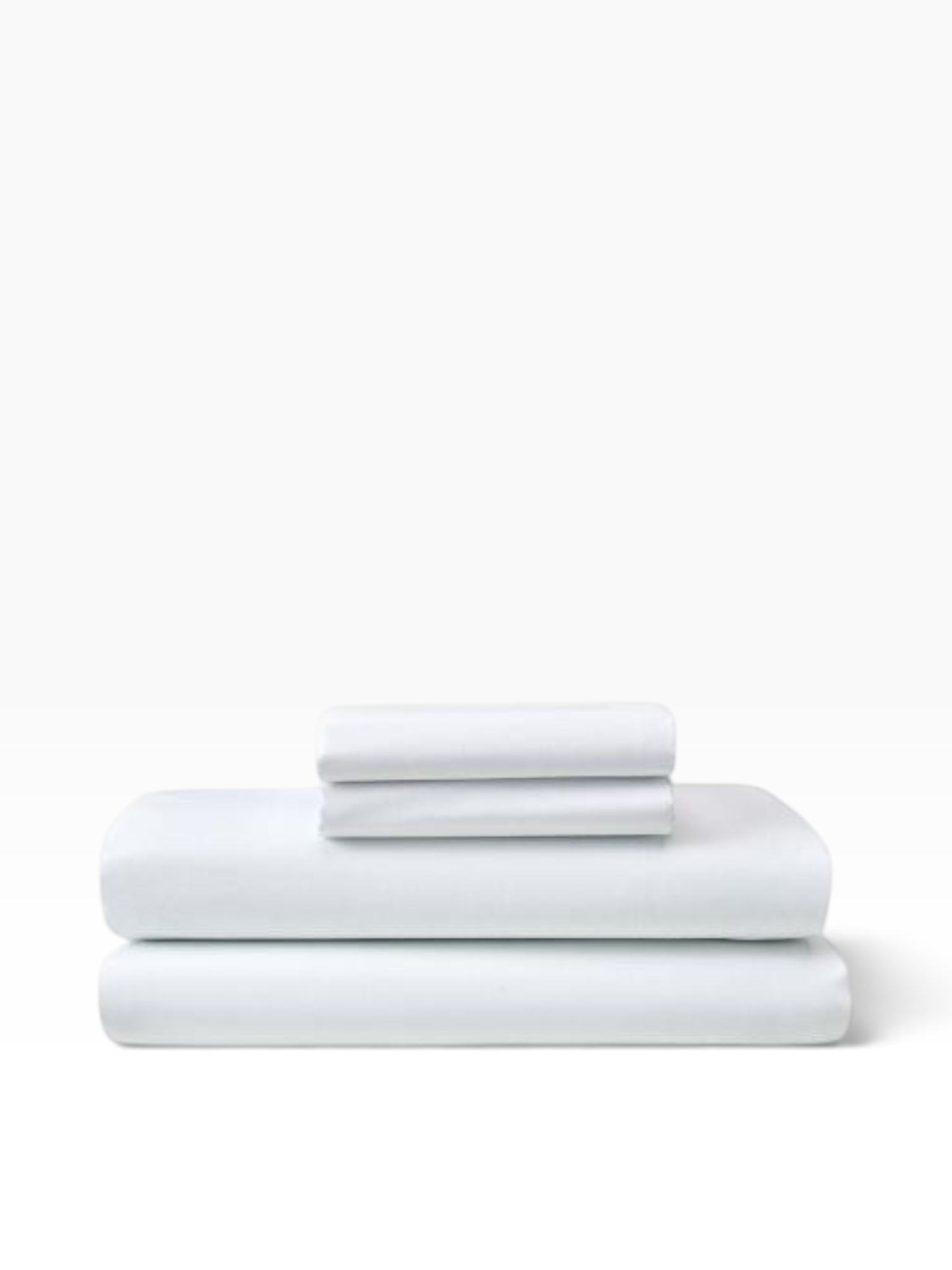 Valiant Products white T-200 thread count flat sheets in a crisp cotton-polyester blend for commercial use.