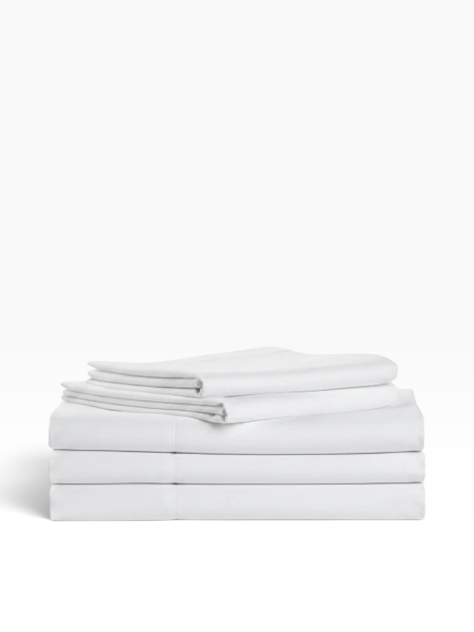 Valiant Products Martex Ultra Touch Suites white brushed microfiber pillowcases stacked neatly