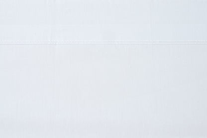 Valiant Products bright white T-200 thread count cotton-polyester percale pillowcase with a durable 3-inch hem