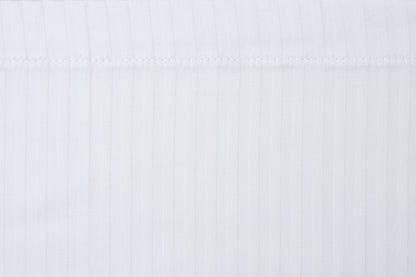 Valiant Products Royal Suite white fitted sheet featuring a 310 thread count tone-on-tone satin stripe weave