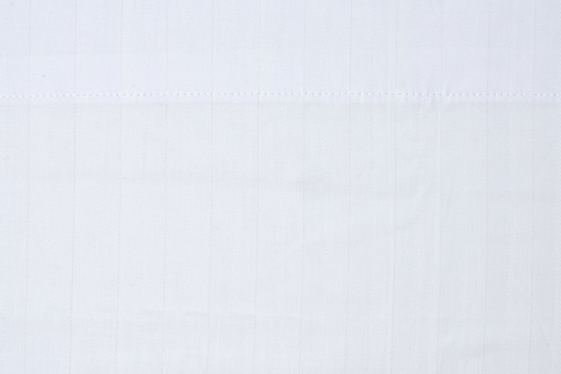 Valiant Products white striped 250 thread count cotton-polyester percale fitted sheet fabric with smooth finish